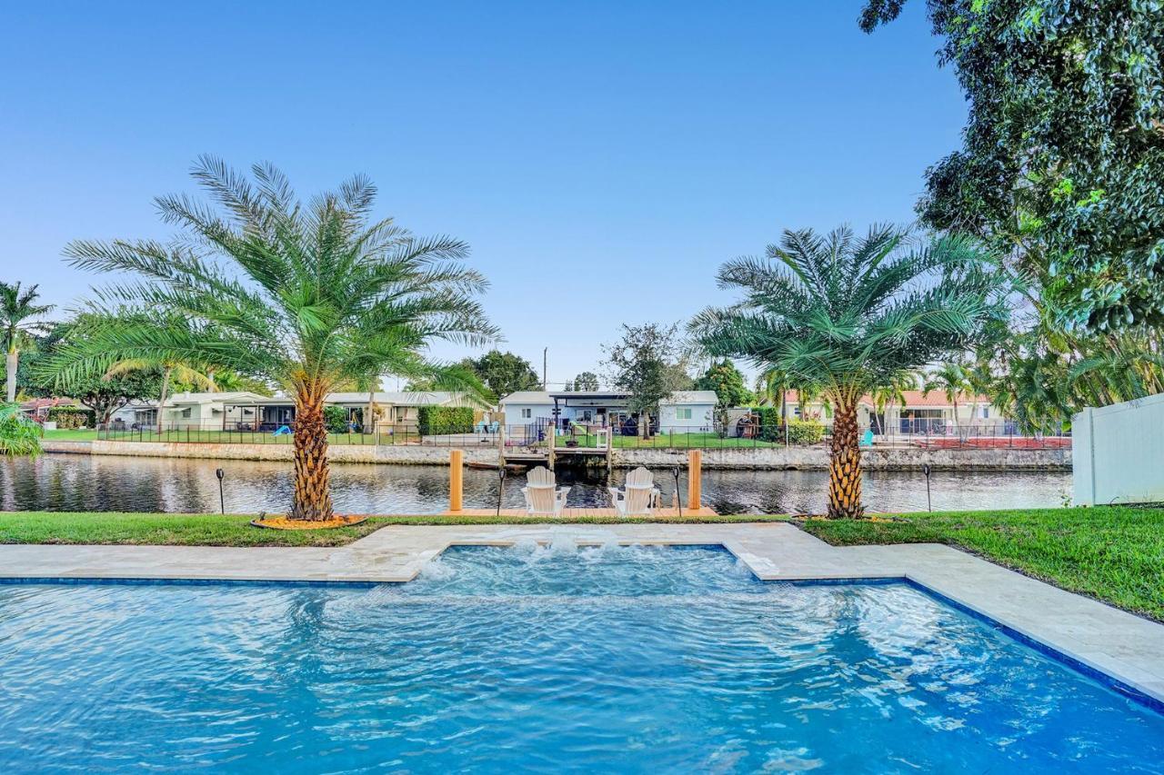 New! Waterfront Heated Pool & Jacuzzi 2 Mi To Beach - Fishing Pier Relaxing Spa & Hammock Fort Lauderdale Luaran gambar