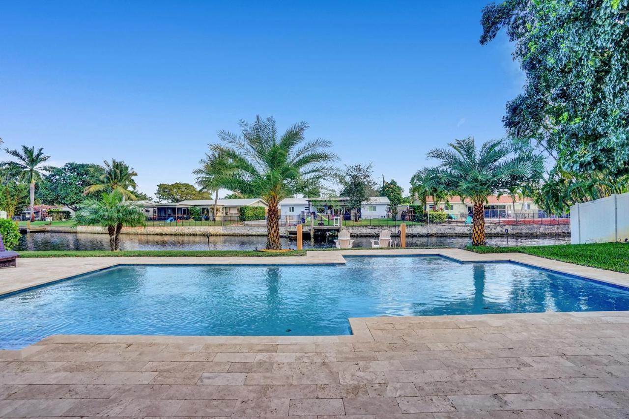 New! Waterfront Heated Pool & Jacuzzi 2 Mi To Beach - Fishing Pier Relaxing Spa & Hammock Fort Lauderdale Luaran gambar