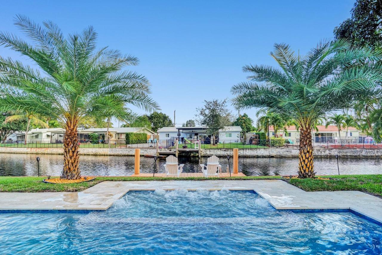 New! Waterfront Heated Pool & Jacuzzi 2 Mi To Beach - Fishing Pier Relaxing Spa & Hammock Fort Lauderdale Luaran gambar