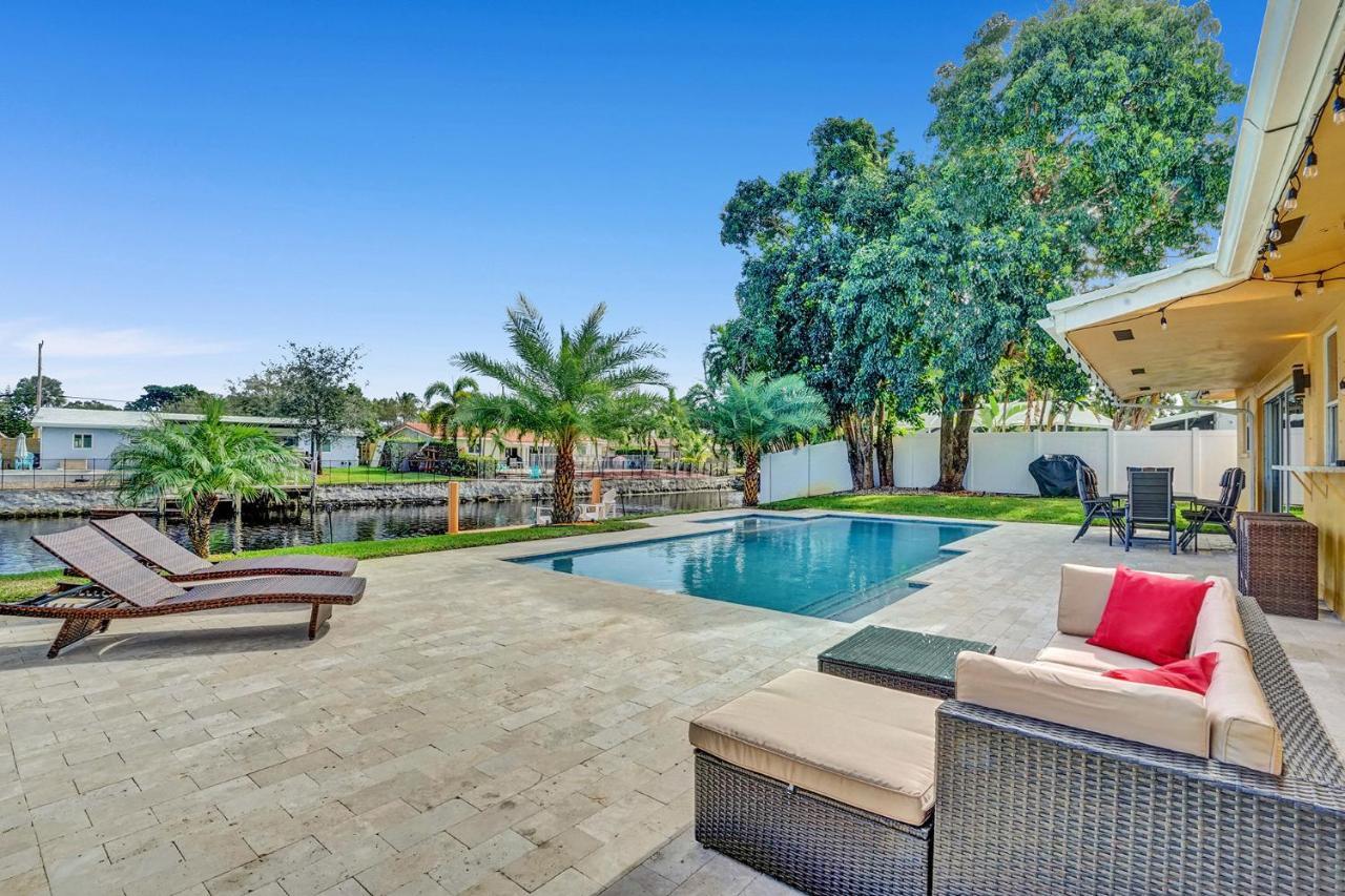 New! Waterfront Heated Pool & Jacuzzi 2 Mi To Beach - Fishing Pier Relaxing Spa & Hammock Fort Lauderdale Luaran gambar