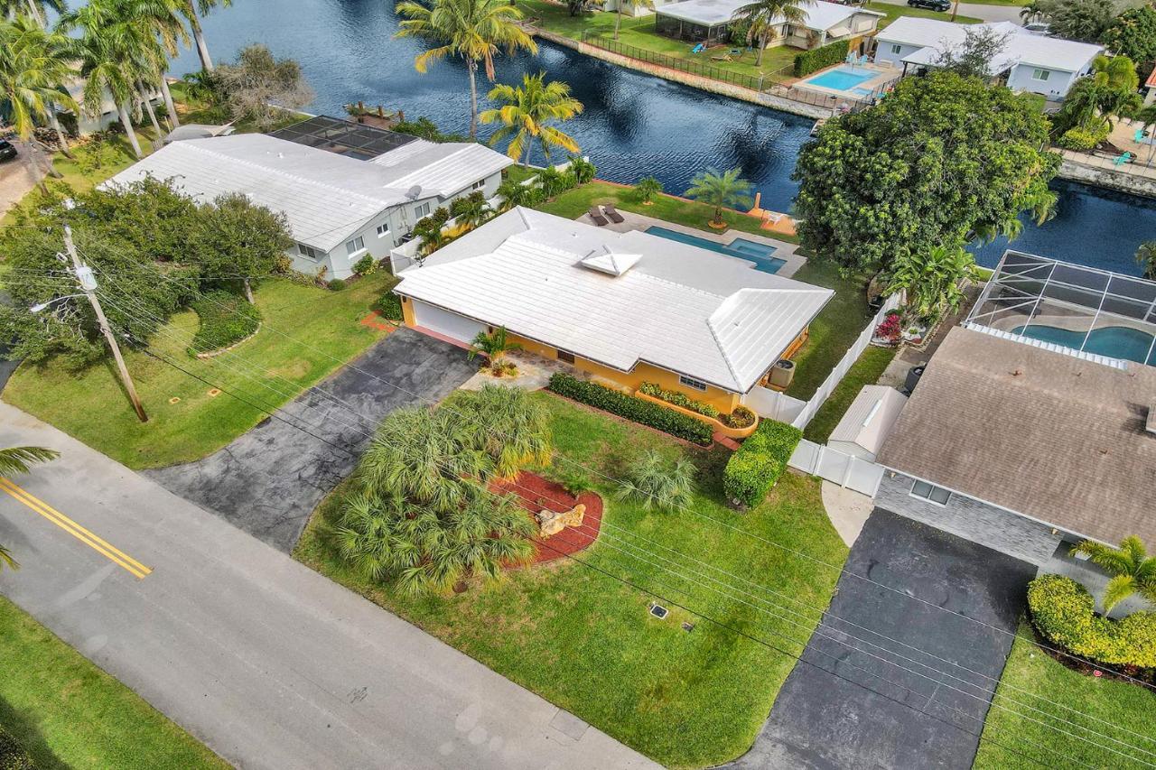 New! Waterfront Heated Pool & Jacuzzi 2 Mi To Beach - Fishing Pier Relaxing Spa & Hammock Fort Lauderdale Luaran gambar