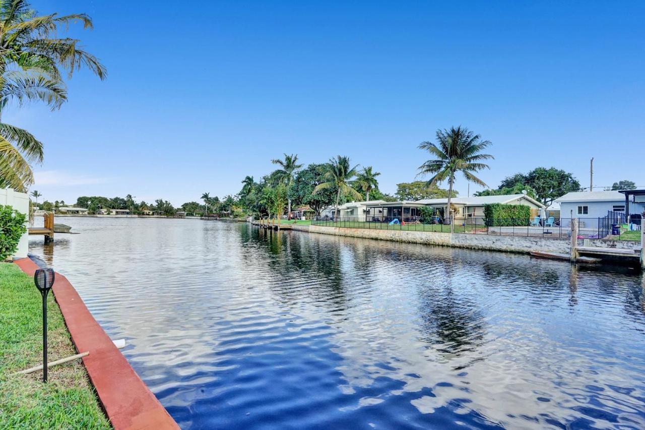 New! Waterfront Heated Pool & Jacuzzi 2 Mi To Beach - Fishing Pier Relaxing Spa & Hammock Fort Lauderdale Luaran gambar