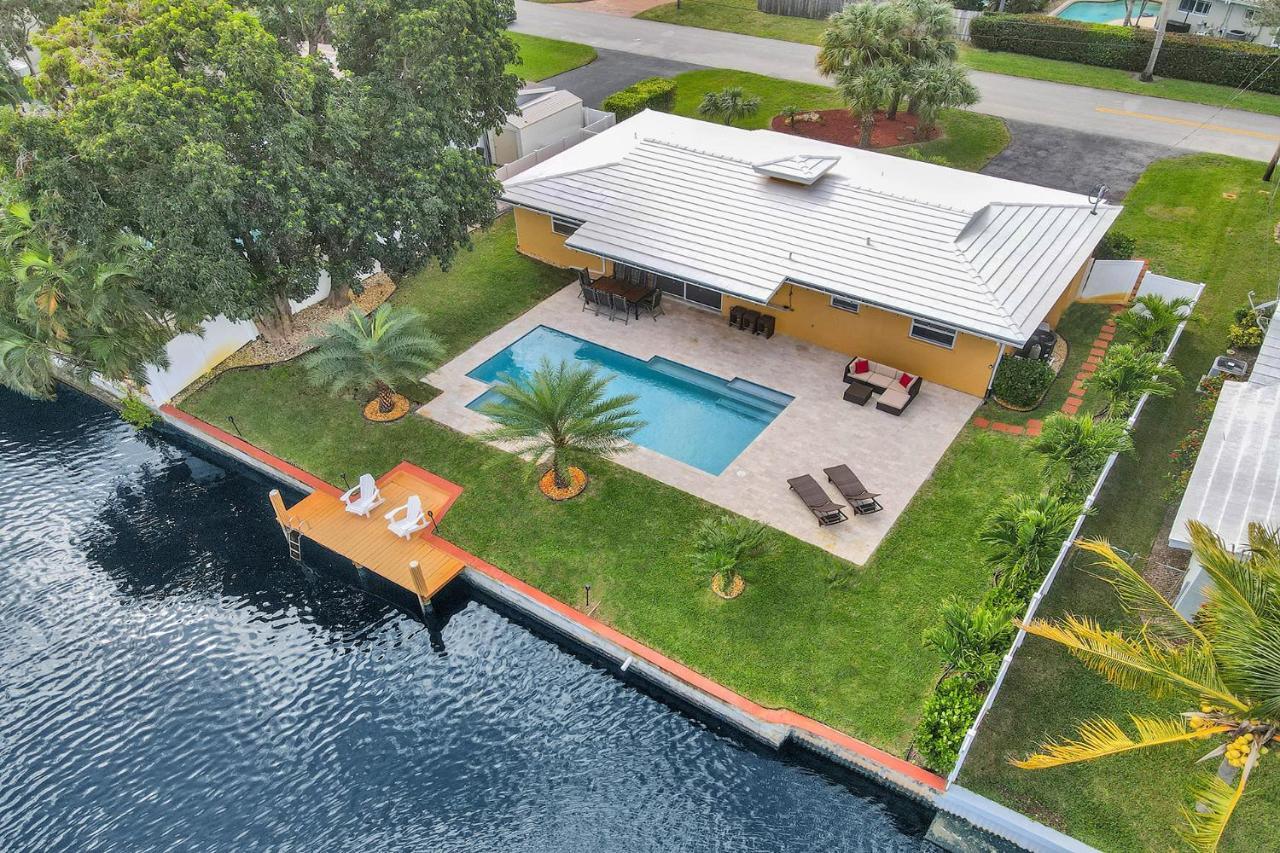 New! Waterfront Heated Pool & Jacuzzi 2 Mi To Beach - Fishing Pier Relaxing Spa & Hammock Fort Lauderdale Luaran gambar