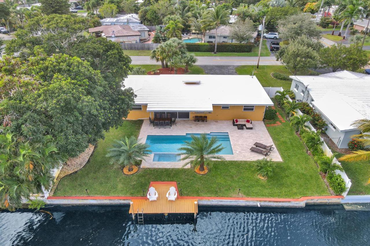 New! Waterfront Heated Pool & Jacuzzi 2 Mi To Beach - Fishing Pier Relaxing Spa & Hammock Fort Lauderdale Luaran gambar