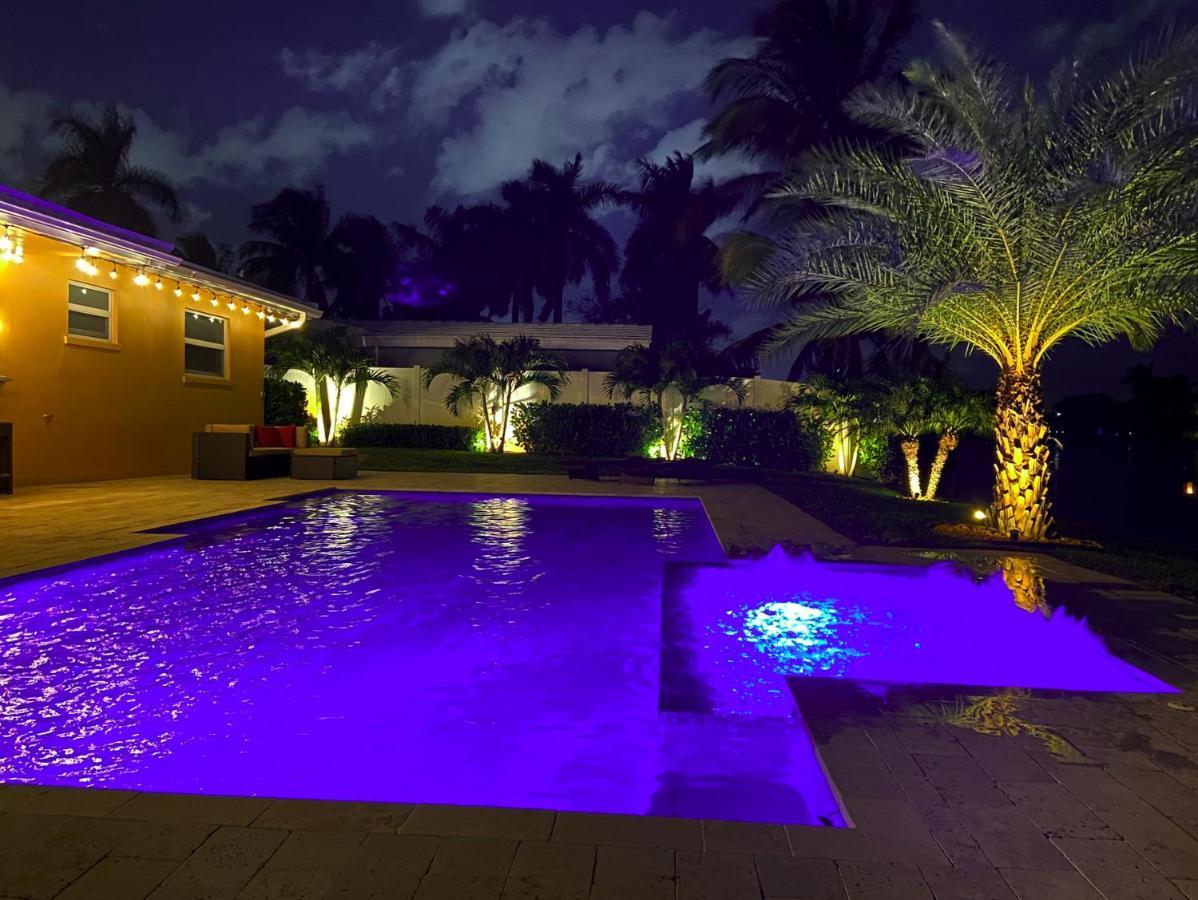 New! Waterfront Heated Pool & Jacuzzi 2 Mi To Beach - Fishing Pier Relaxing Spa & Hammock Fort Lauderdale Luaran gambar