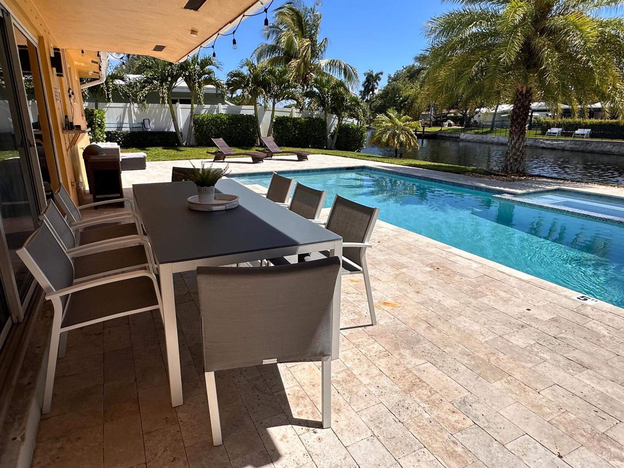 New! Waterfront Heated Pool & Jacuzzi 2 Mi To Beach - Fishing Pier Relaxing Spa & Hammock Fort Lauderdale Luaran gambar